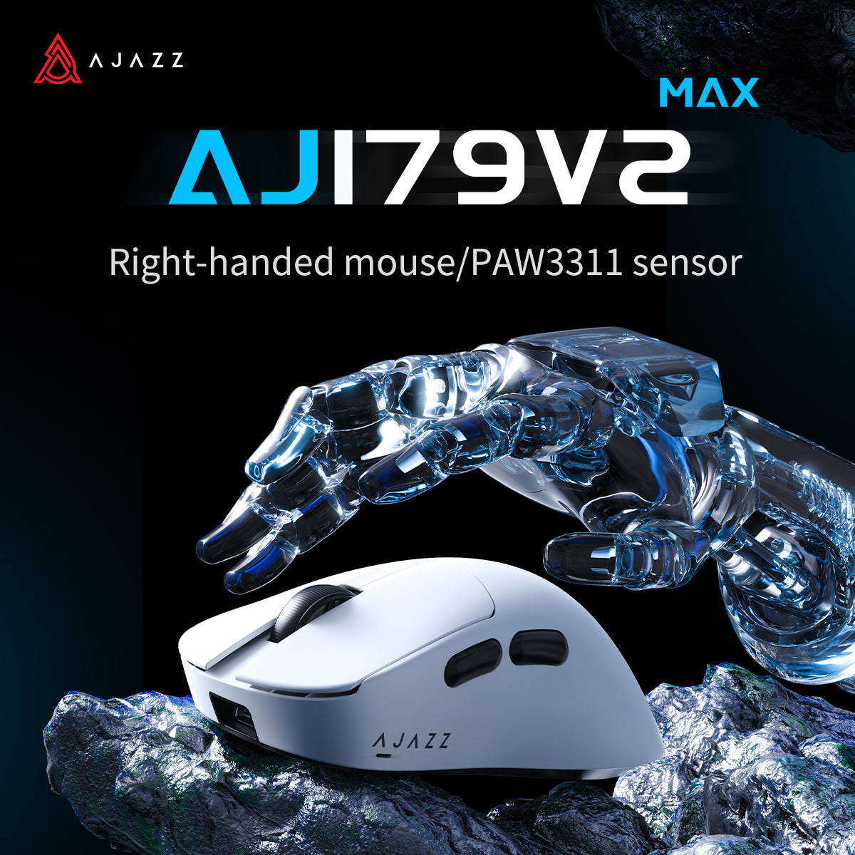AJAZZ AJ179 V2 Tri-Mode Wireless Gaming Mouse PAW3311 — view 3