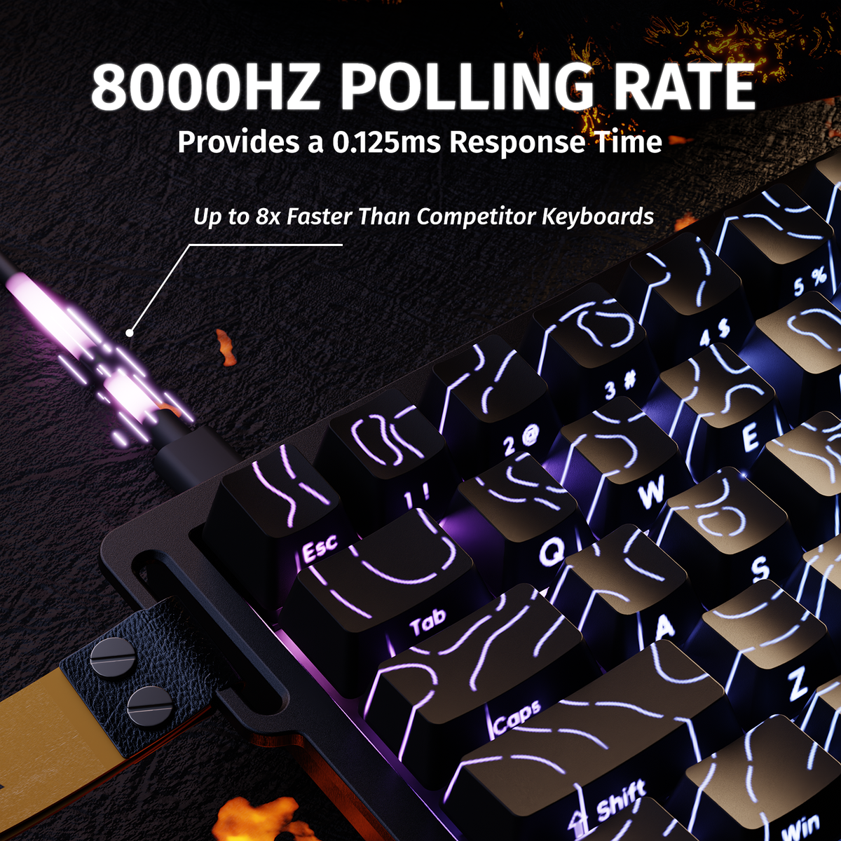 Attack Shark X68 HE 65% Wired 8K Magnetic Rapid Trigger Keyboard — view 3