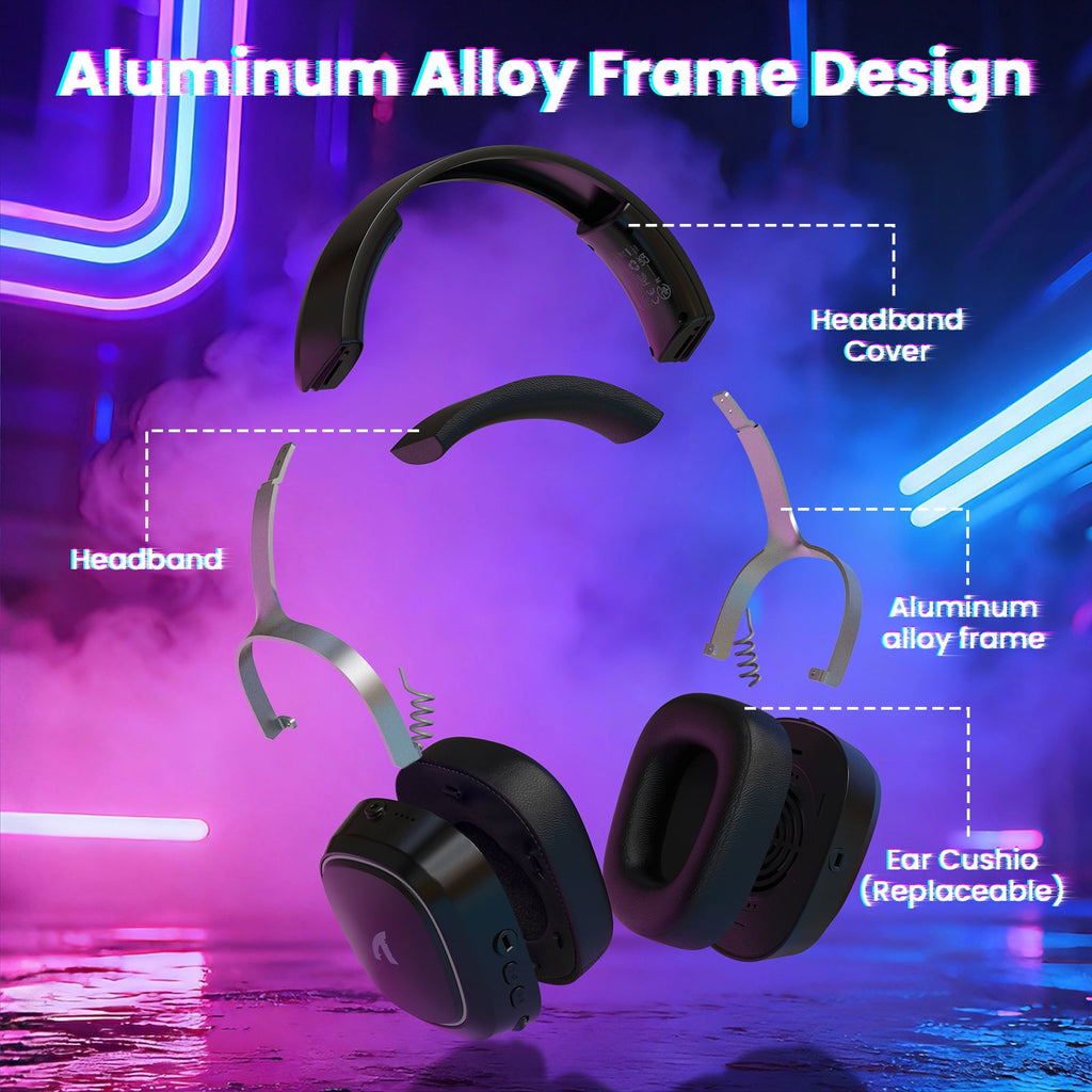 Attack Shark G800 Wireless Gaming Headset, 50mm Drivers, 1000mAh — view 5