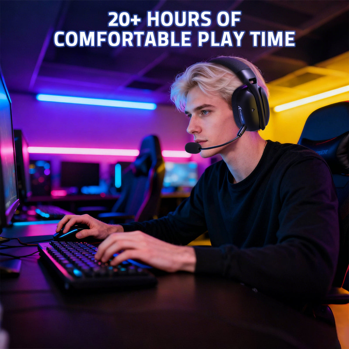 Attack Shark L80 PRO Wireless Gaming Headset, Dual Mic, 2.4G/BT — view 2