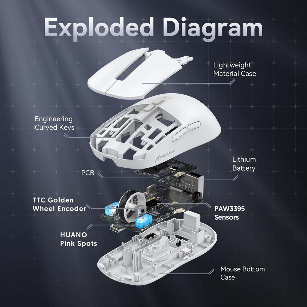 Attack Shark X6 49g Wireless Gaming Mouse with Charging Dock — view 5