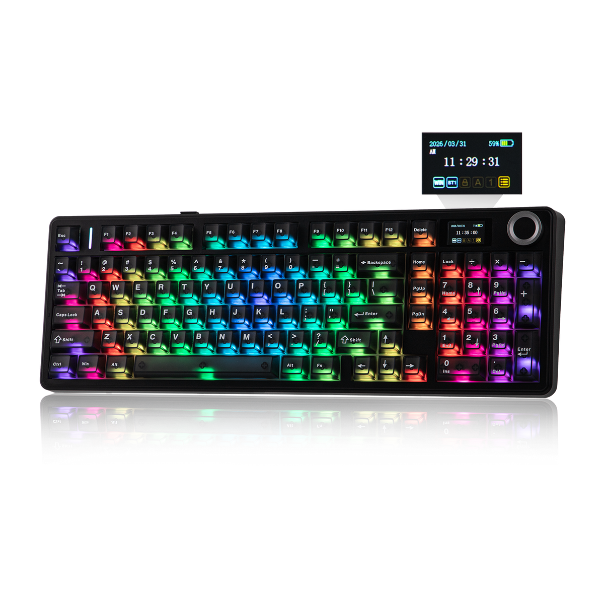 AULA F99 Max Wireless Keyboard with Screen — view 3