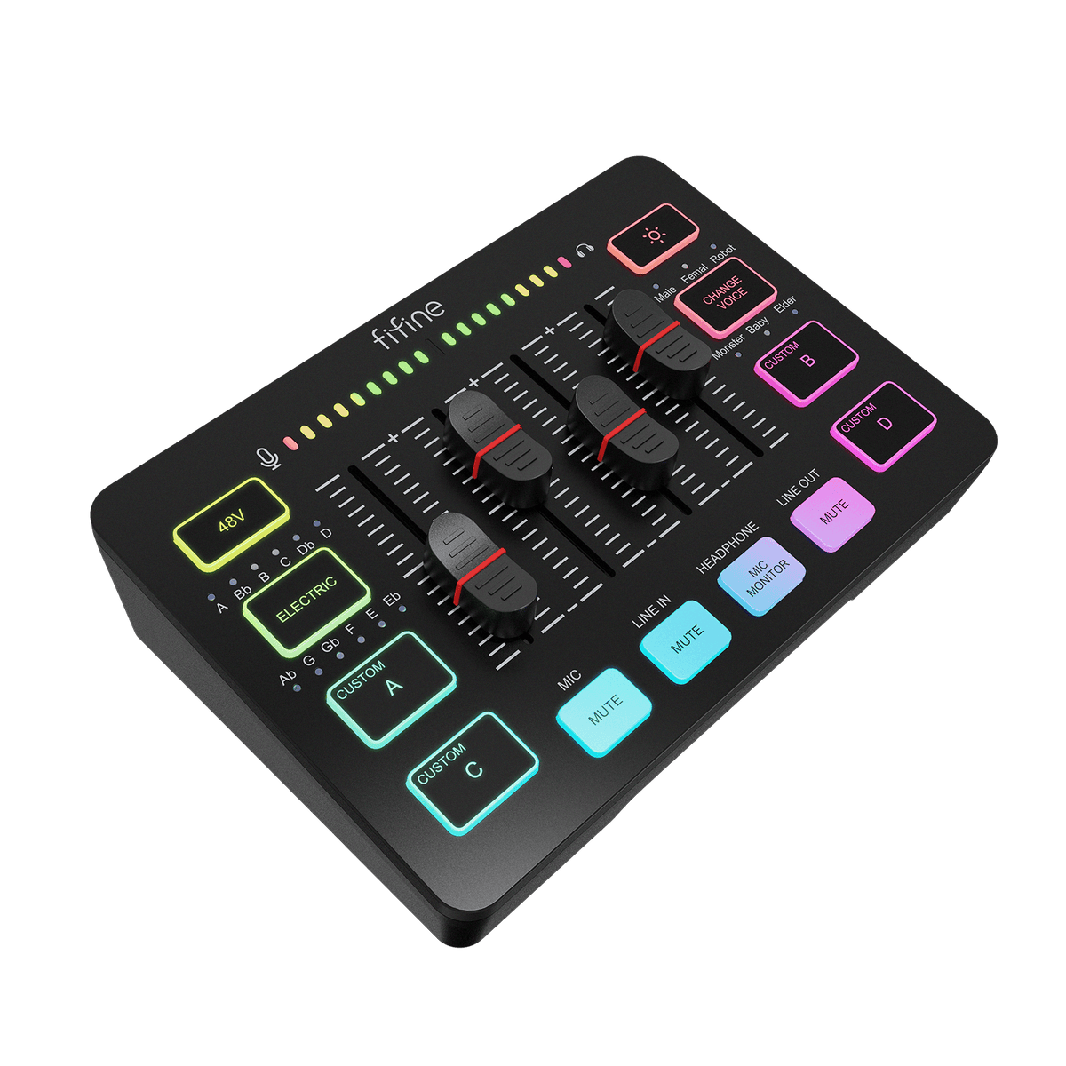 FIFINE AmpliGame SC3 Gaming Audio Mixer, XLR Input, 48V Phantom — view 3