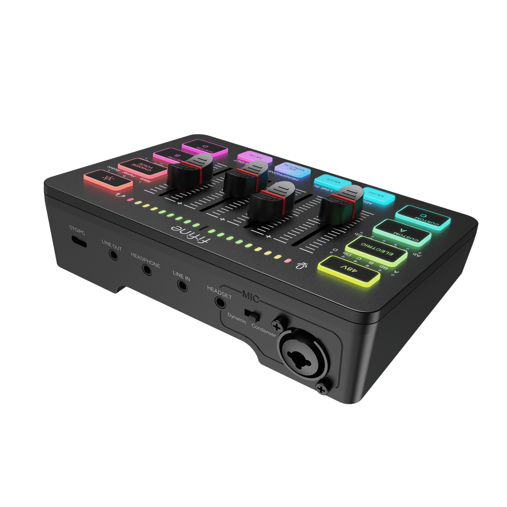 FIFINE AmpliGame SC3 Gaming Audio Mixer, XLR Input, 48V Phantom — view 4