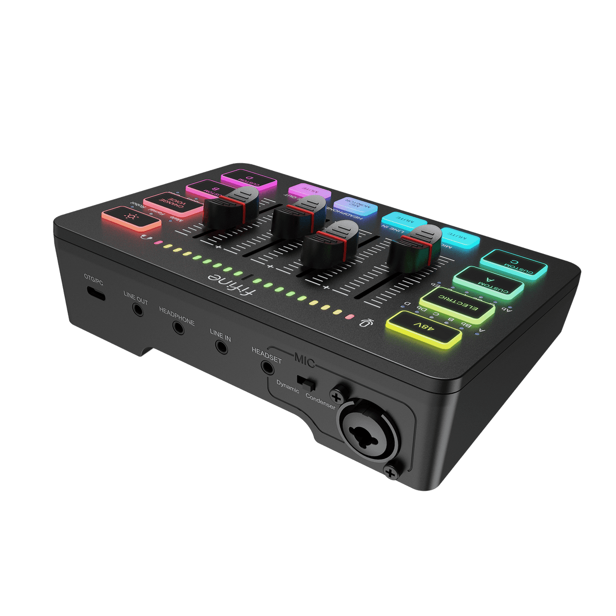 FIFINE AmpliGame SC3 Gaming Audio Mixer, XLR Input, 48V Phantom — view 4