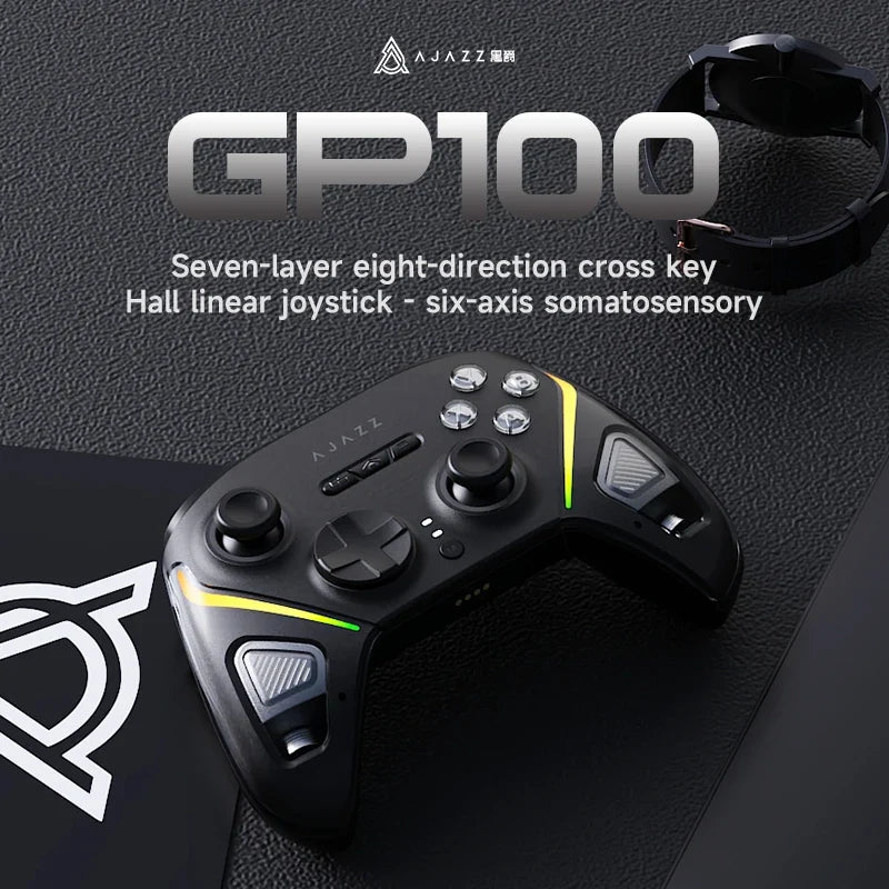 AJAZZ GP100 Tri-Mode Wireless Gamepad with Hall Sticks — view 4