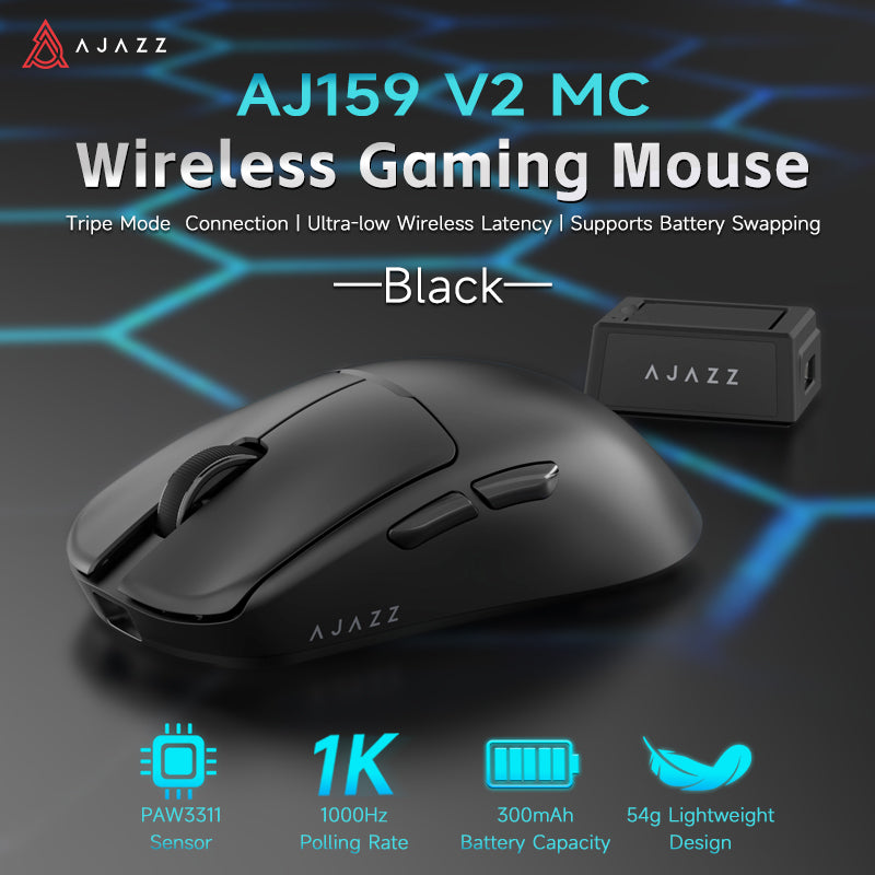 AJAZZ AJ159 V2 MC Wireless Gaming Mouse with Swappable Battery