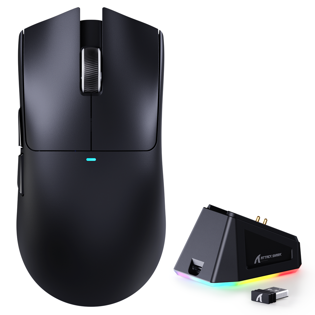 Attack Shark X11 Tri-Mode Gaming Mouse with Charging Dock — view 2