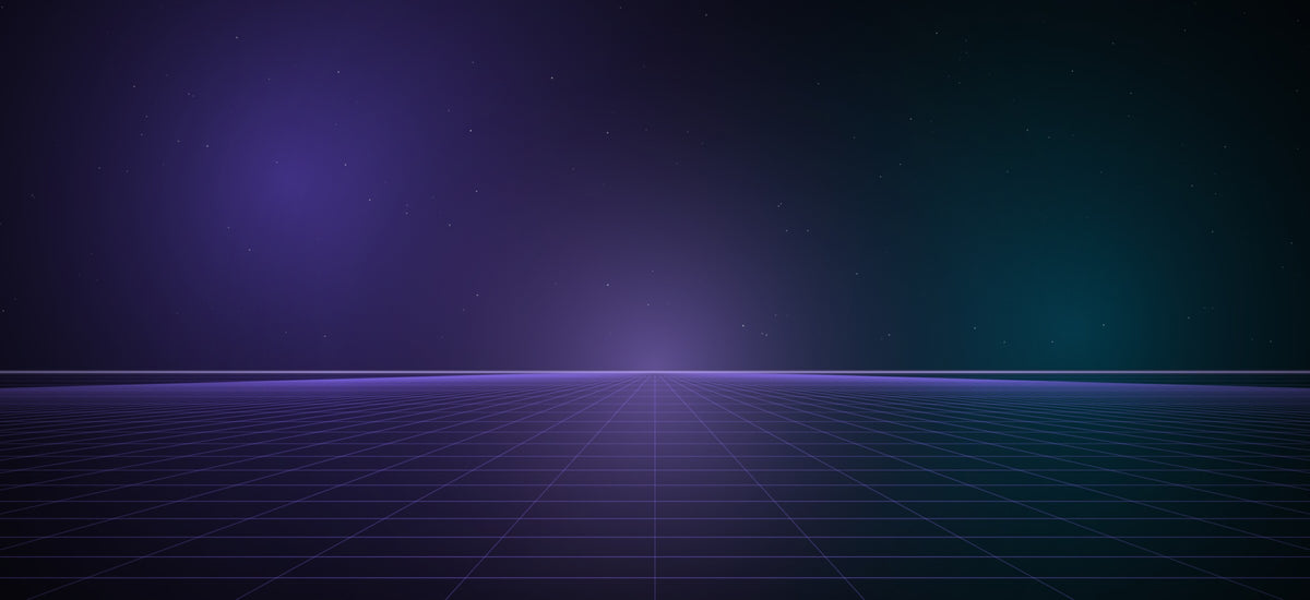 AUREN gaming gear — neon grid background