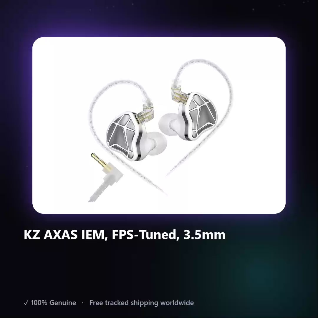 AUREN — KZ AXAS IEM, FPS-Tuned, 3.5mm