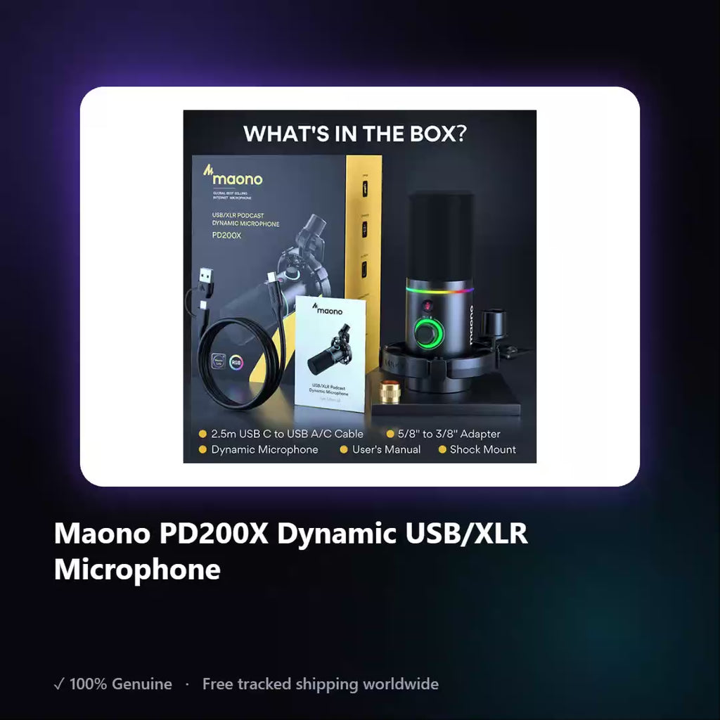 AUREN — Maono PD200X Dynamic USB/XLR Microphone