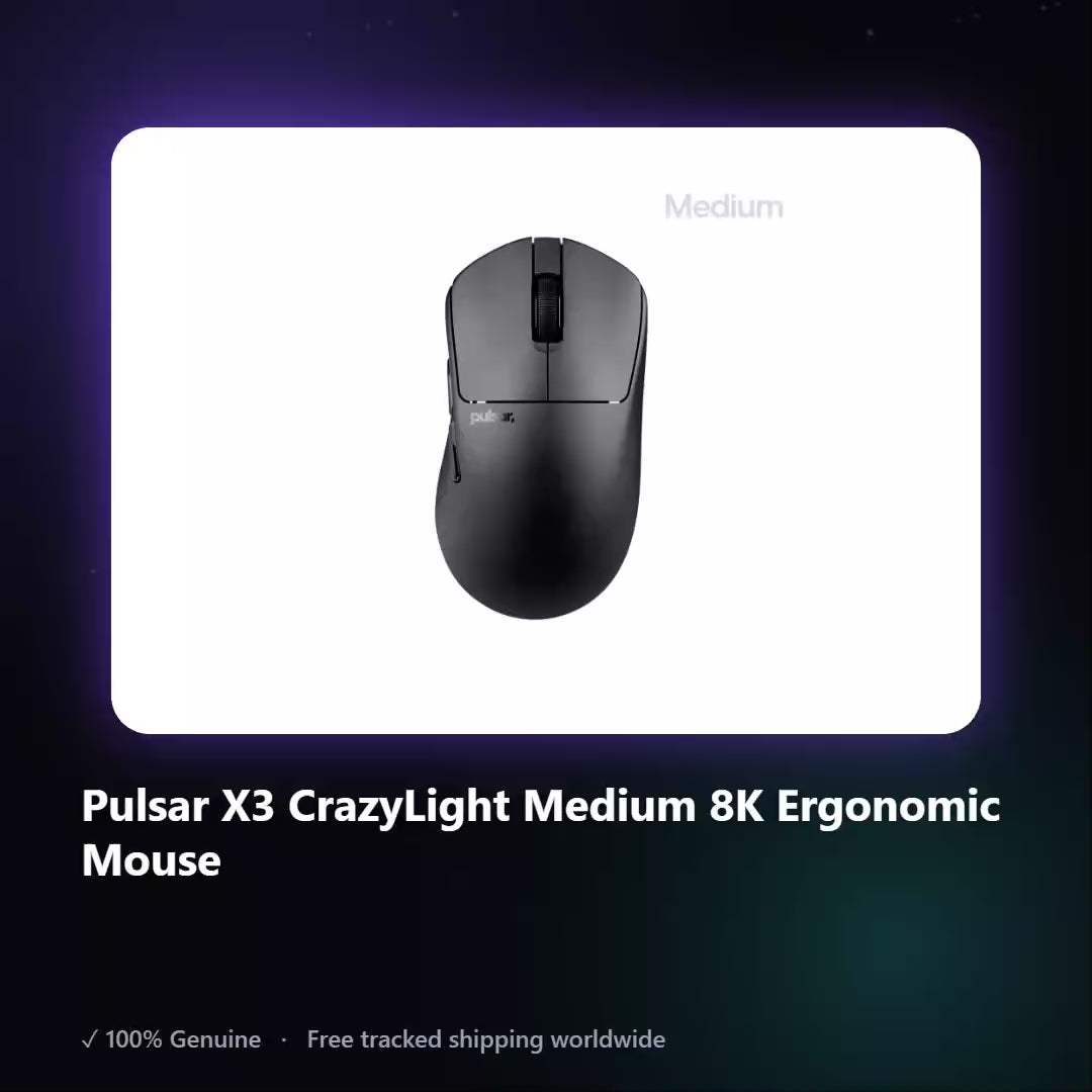AUREN — Pulsar X3 CrazyLight Medium 8K Ergonomic Mouse