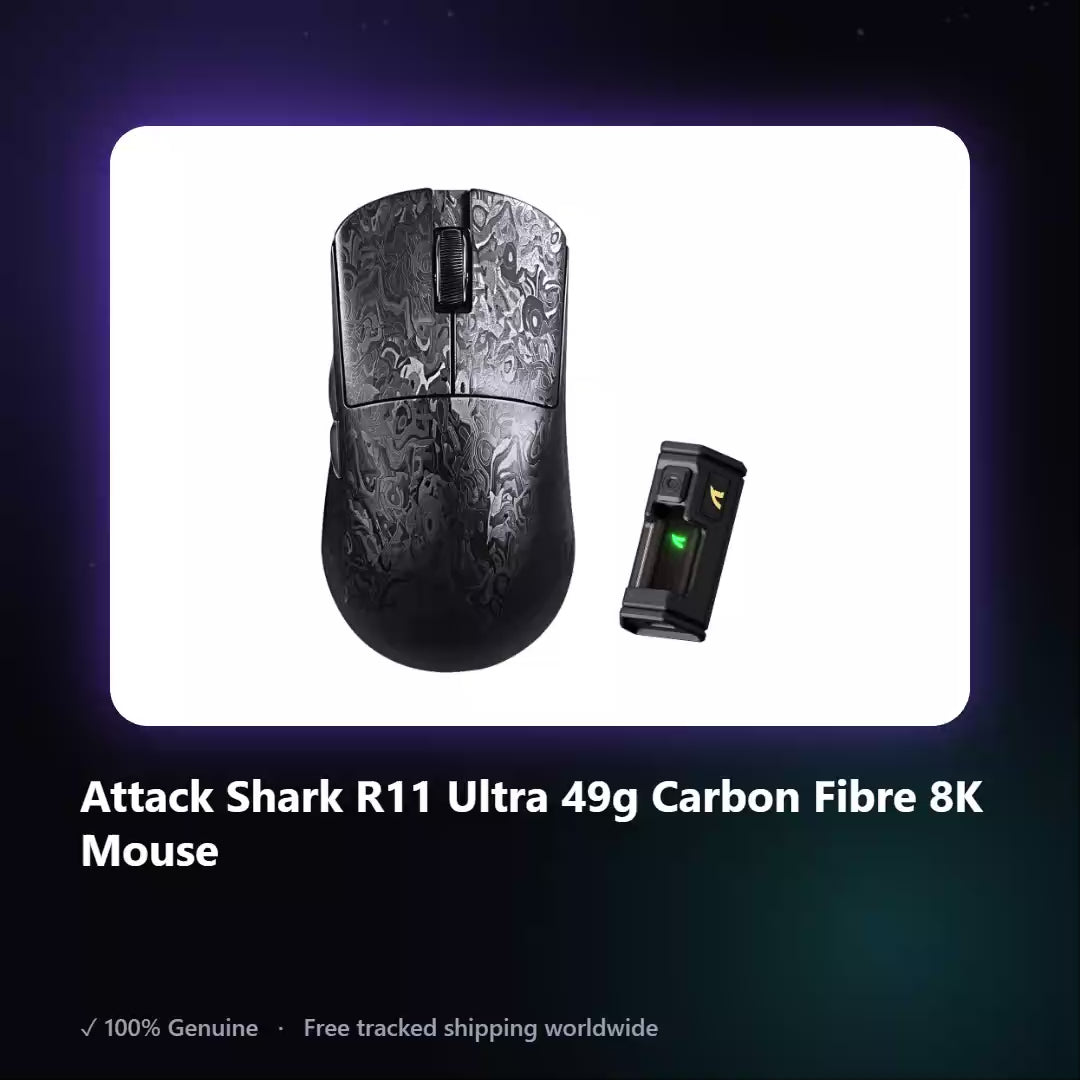 AUREN — Attack Shark R11 Ultra 49g Carbon Fibre 8K Mouse