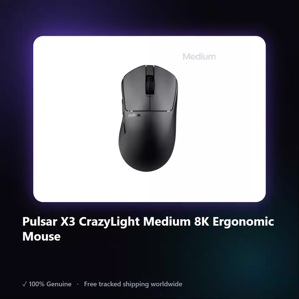 AUREN — Pulsar X3 CrazyLight Medium 8K Ergonomic Mouse