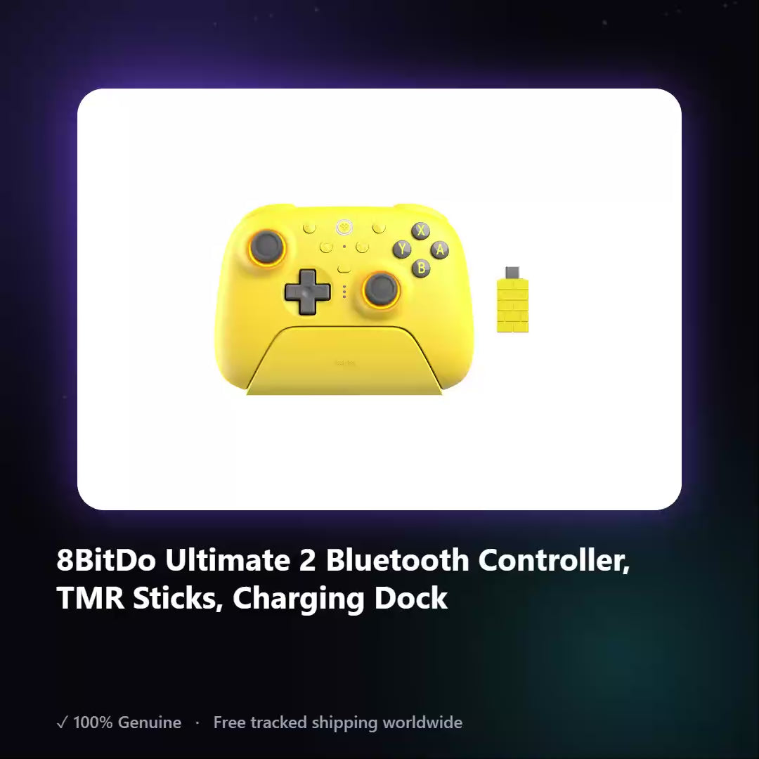 AUREN — 8BitDo Ultimate 2 Bluetooth Controller, TMR Sticks, Charging Dock