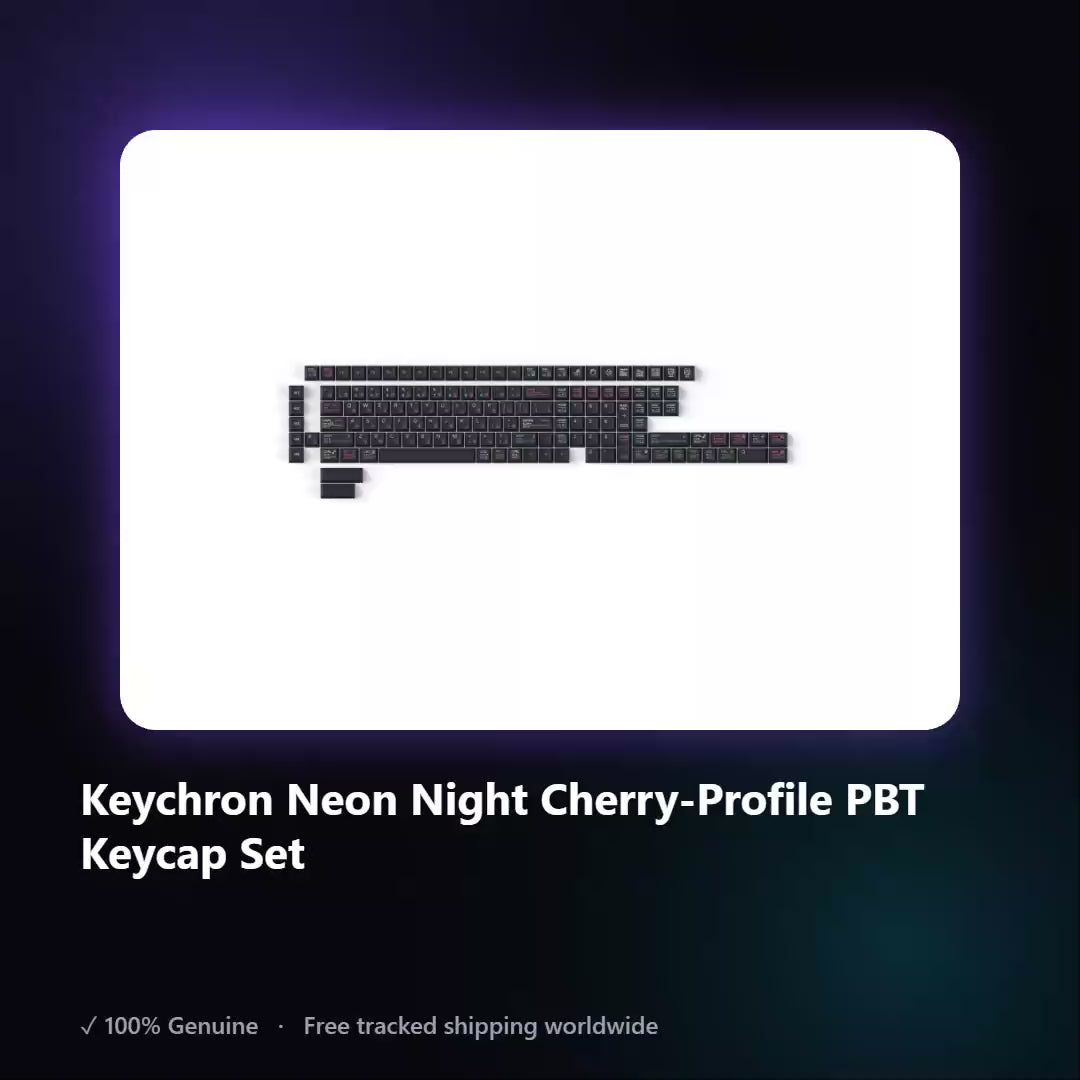 AUREN — Keychron Neon Night Cherry-Profile PBT Keycap Set