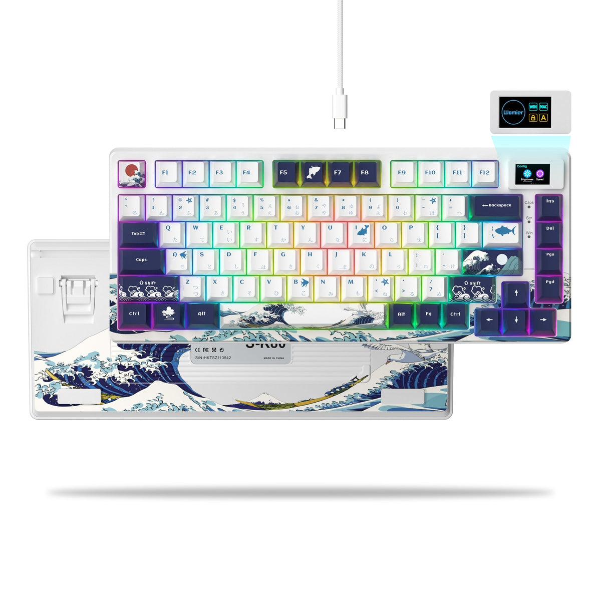 Womier SK80 75% Gasket Mechanical Keyboard with Display — view 3