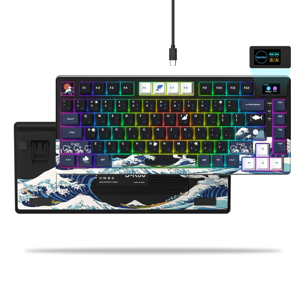 Womier SK80 75% Gasket Mechanical Keyboard with Display — view 2